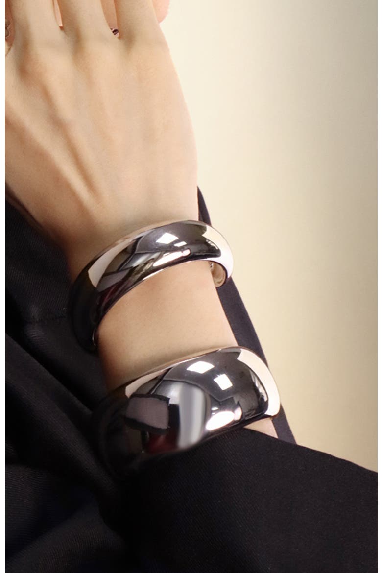 Drop Bangle, Alternate, color, Silver