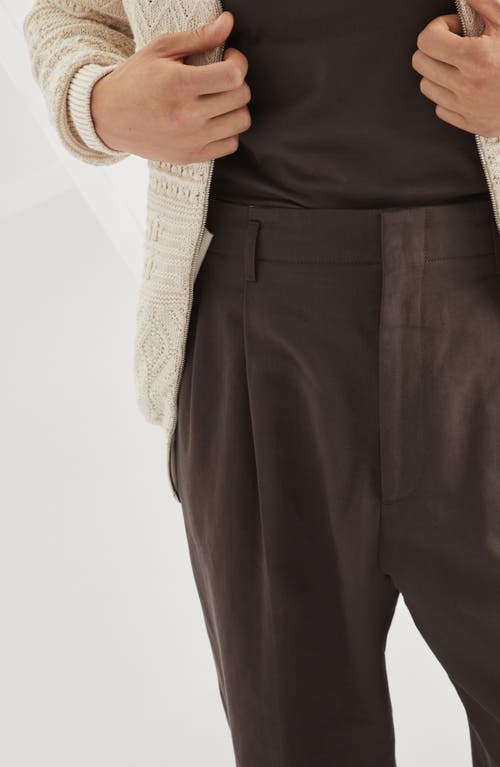 Brunello Cucinelli Gabardine Trousers In Coffee