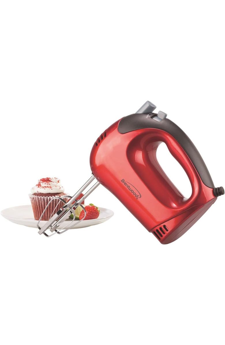 Brentwood Hand Mixer, Alternate, color, Red