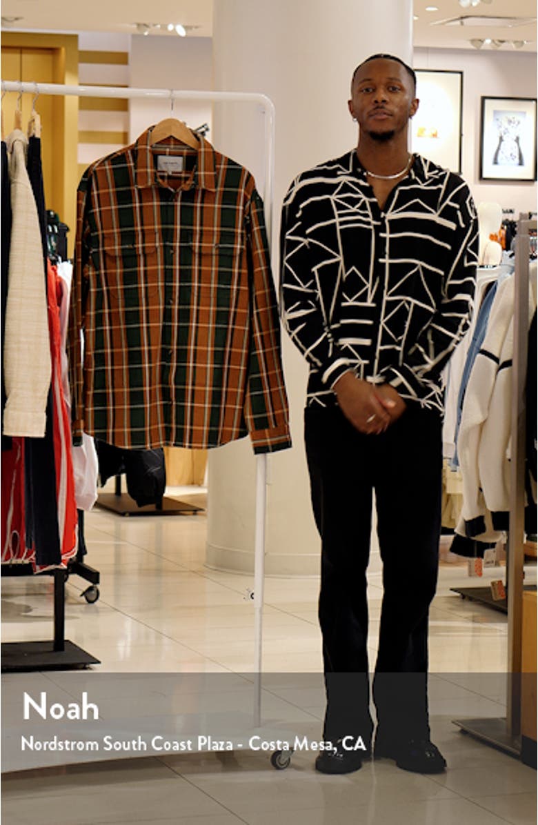 Hobart Check Cotton Herringbone Button-Up Shirt, sales video thumbnail