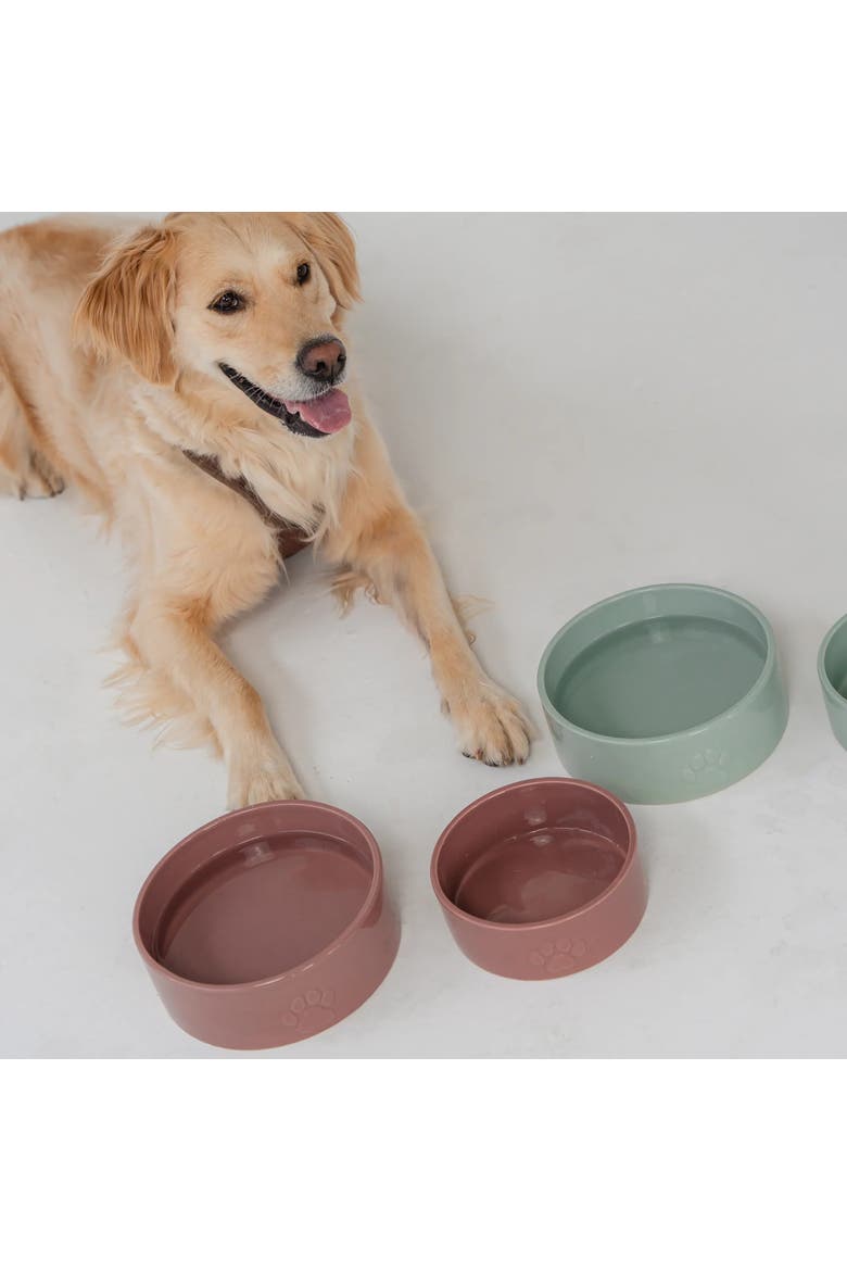Ceramic Dog Bowl, 26 oz, Pet Feeding Dish, Alternate, color, Pink