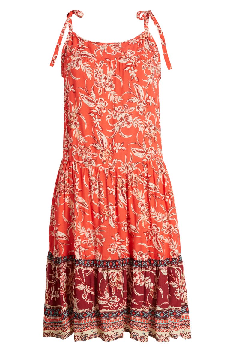 Skylar Paisley Floral Sundress, Alternate, color, MAUI SUNRISE