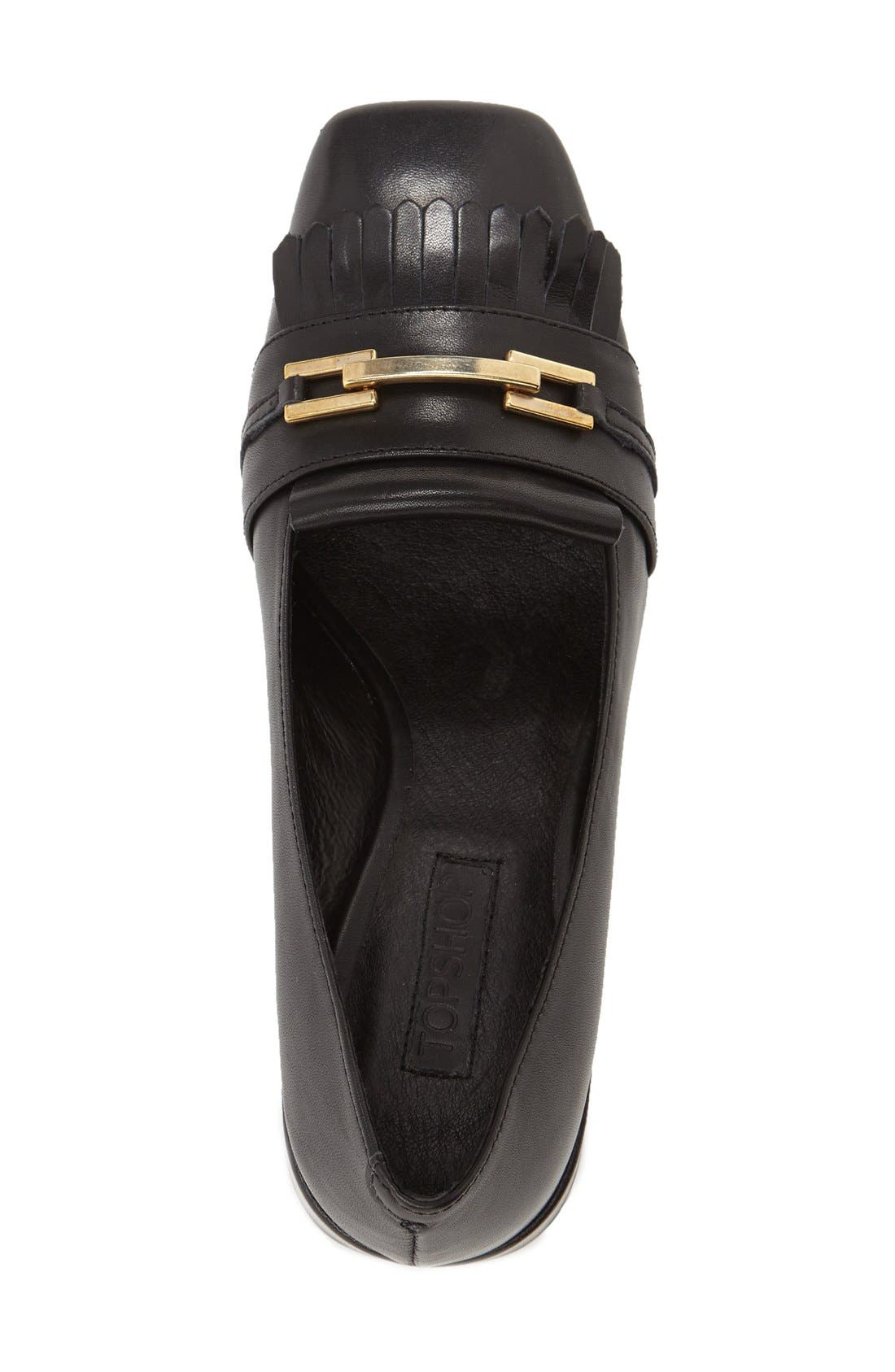 Topshop 'Justify' Block Heel Loafer Pump, Alternate, color, 