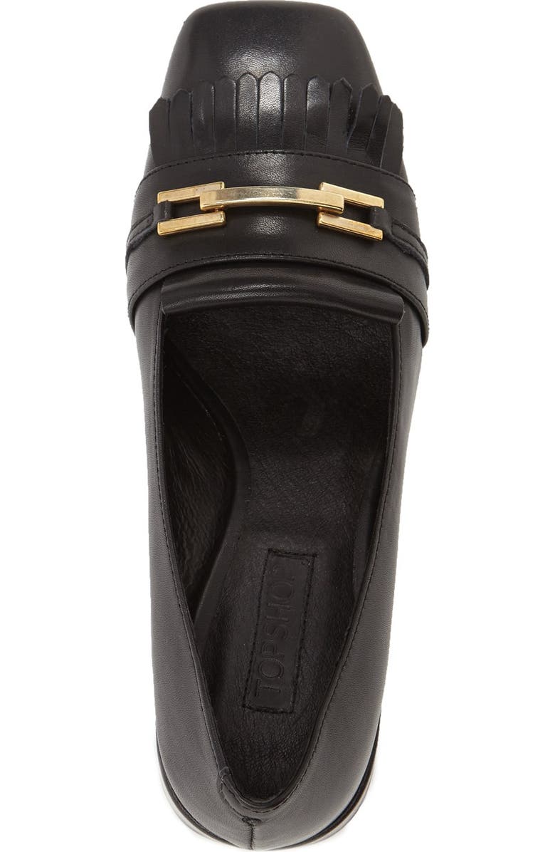 Topshop 'Justify' Block Heel Loafer Pump, Alternate, color,