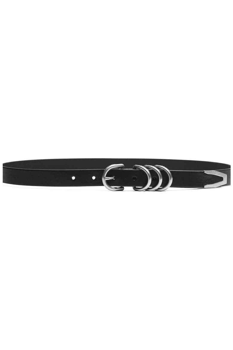 Baby Spire Leather Belt, Main, color, BLACK