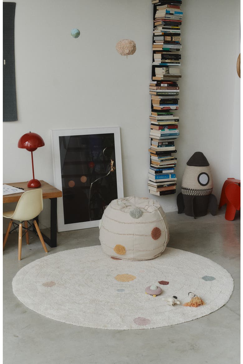 Solar System Pouf, Alternate, color, NATURAL