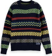 Scotch & Soda Kids' Relaxed Fit Jacquard Sweater