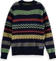 Scotch & Soda Kids' Relaxed Fit Jacquard Sweater