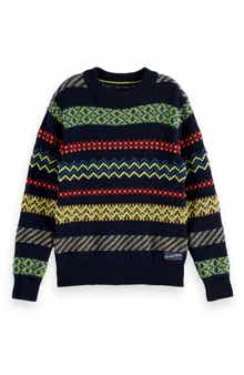 Scotch & Soda Kids' Relaxed Fit Jacquard Sweater