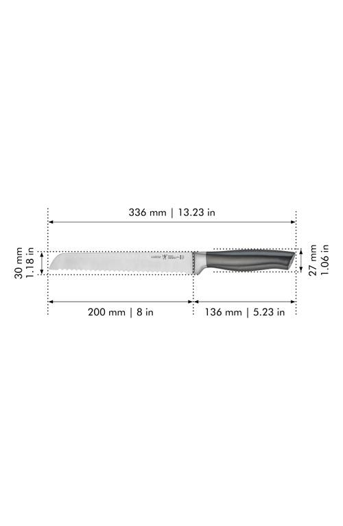 Henckels Cutlery Graphite 8-inch Serrated Bread Knife In Gray