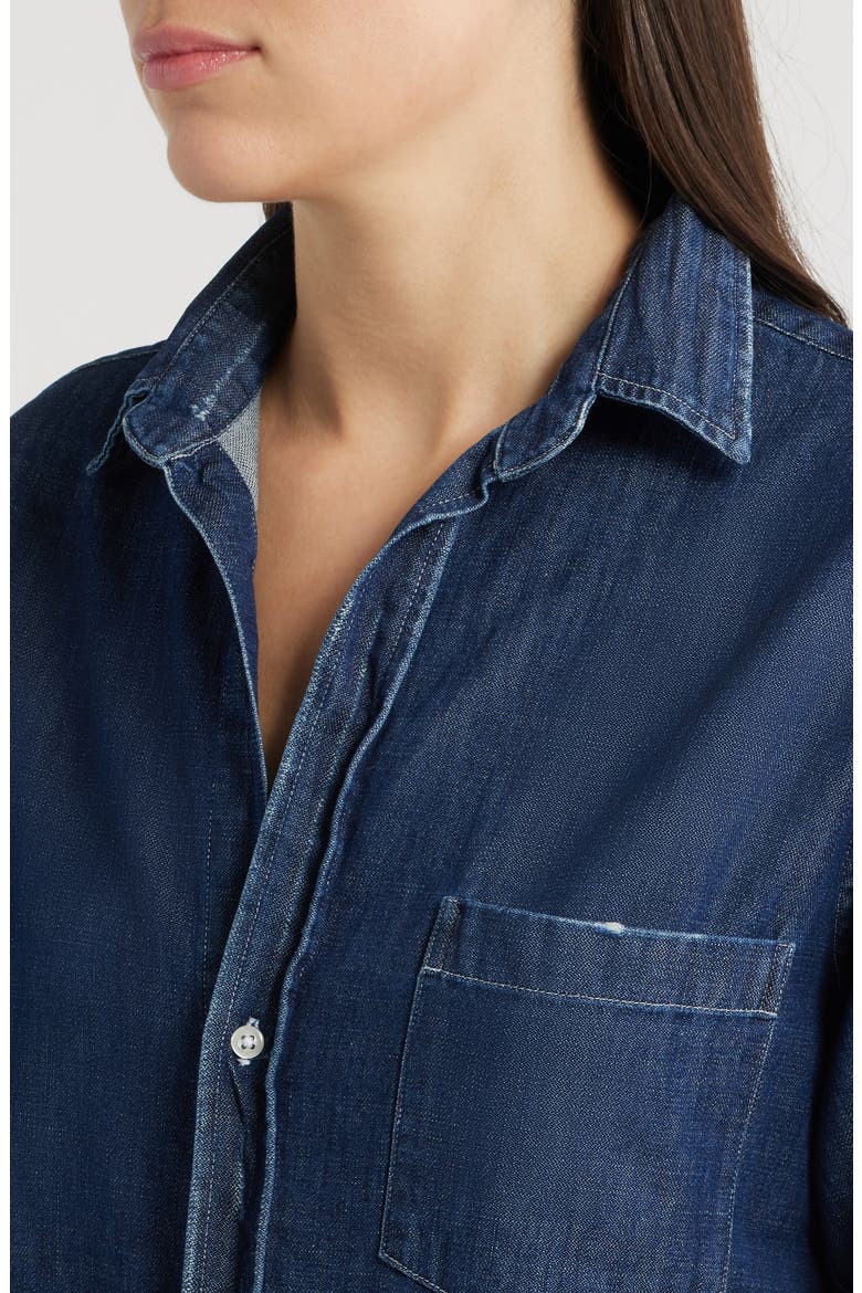 Rory Long Sleeve Denim Maxi Shirtdress, Alternate, color, DARK VINTAGE WASH