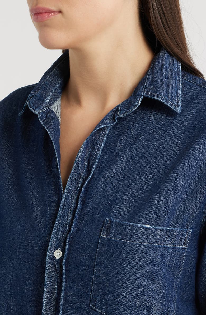 Frank & Eileen Rory Long Sleeve Denim Maxi Shirtdress, Alternate, color, Dark Vintage Wash