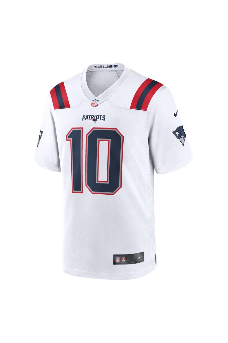 Men's Nike Mac Jones White New England Patriots Player Game Jersey, Alternate, color, White