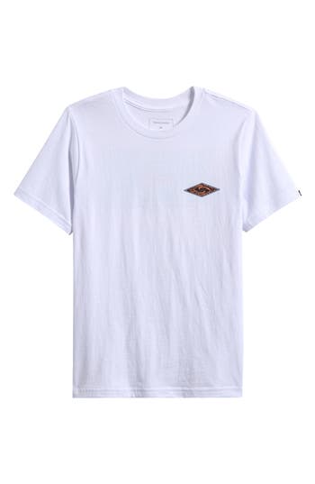 Quiksilver Kids' Fossilized Logo Graphic T-shirt In White