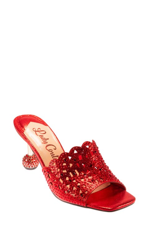 Rhinestone Laser Cut Sandal (Women)
