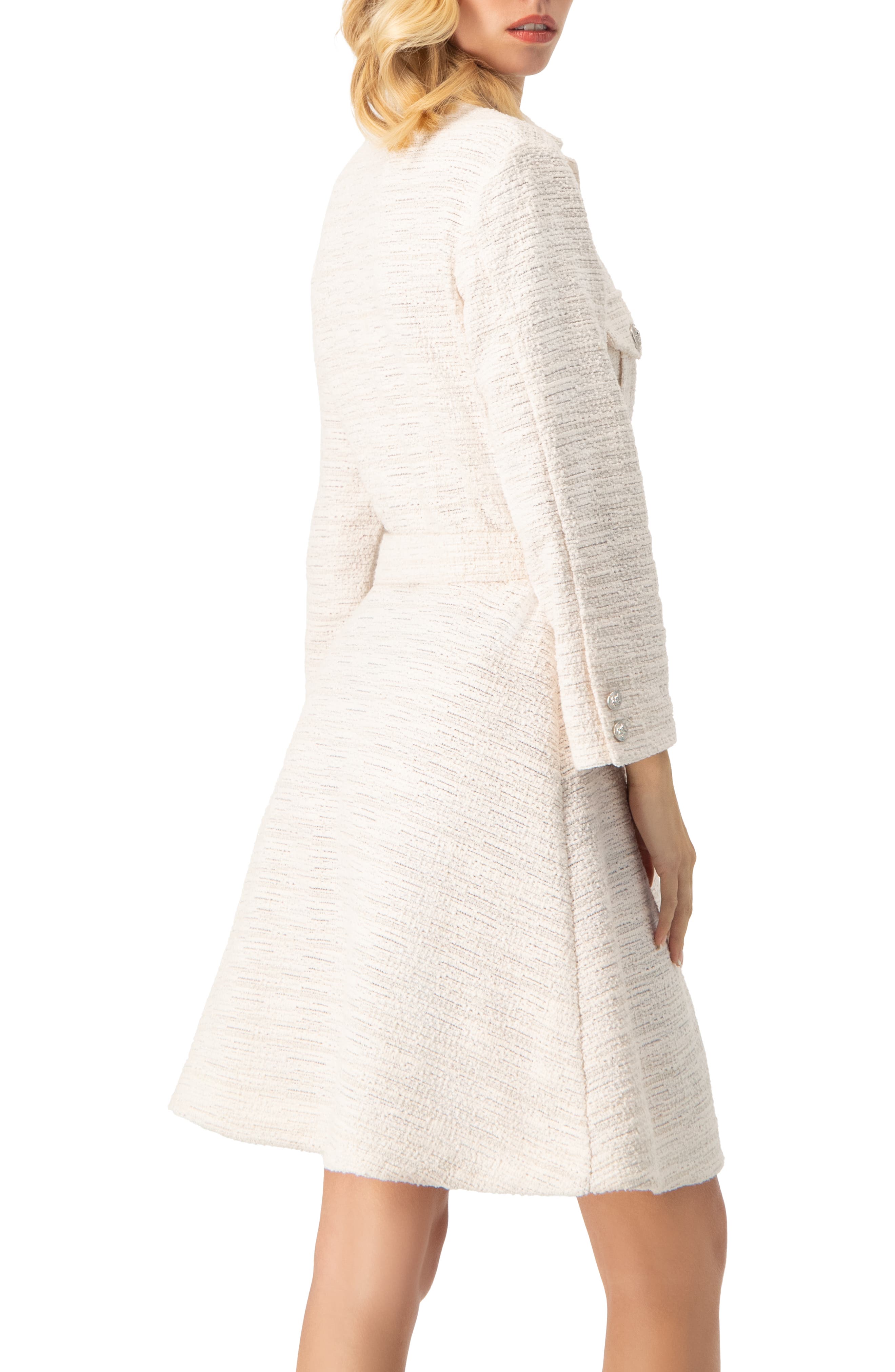 Tweed Belted Button Down Dress - image 2