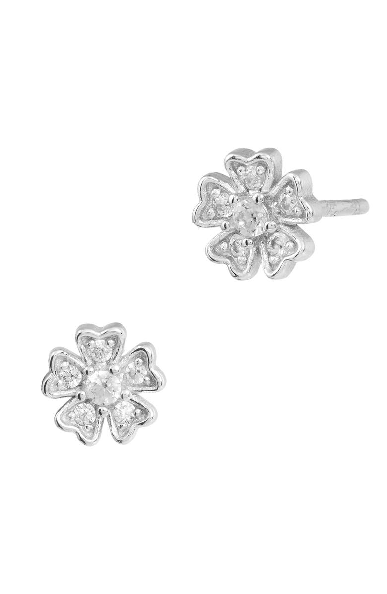 SAVVY CIE JEWELS CZ Flower Stud Earrings, Main, color,
