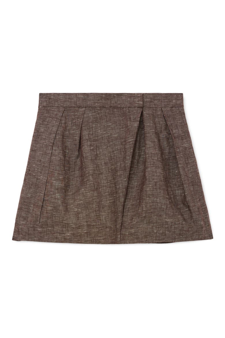 Serena Linen Shorts, Alternate, color, TAUPE BROWN