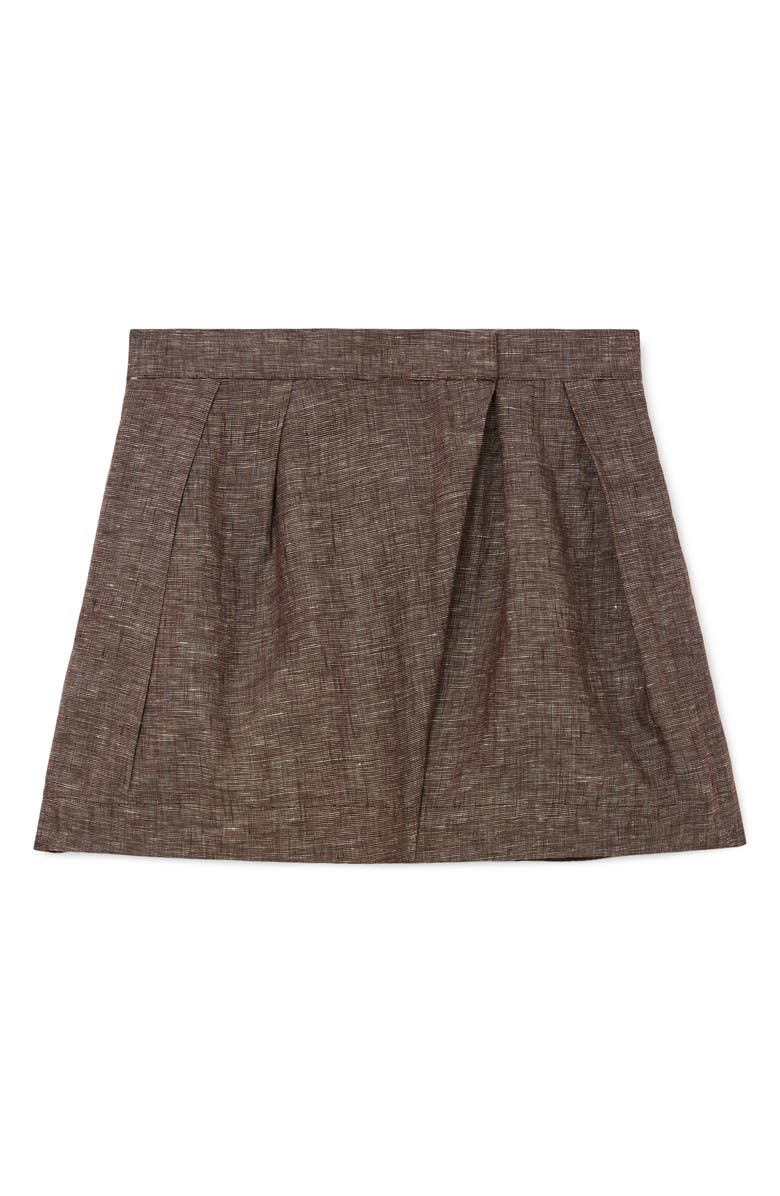 Reiss Serena Linen Shorts, Alternate, color, Taupe Brown