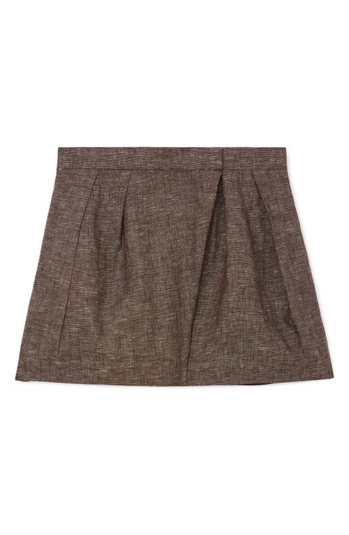 Reiss Serena Linen Shorts In Brown