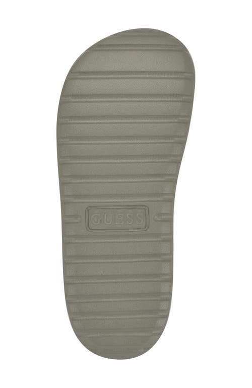 Guess Metzer Slide Sandal In Sage Multi