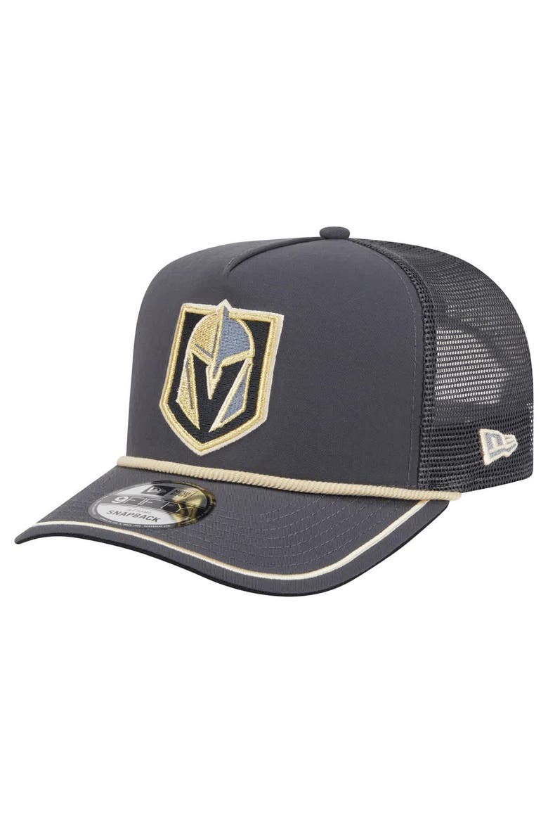 Men's New Era  Gray Vegas Golden Knights Vintage Team Rope A-Frame 9FIFTY Snapback Hat, Main, color, Gray