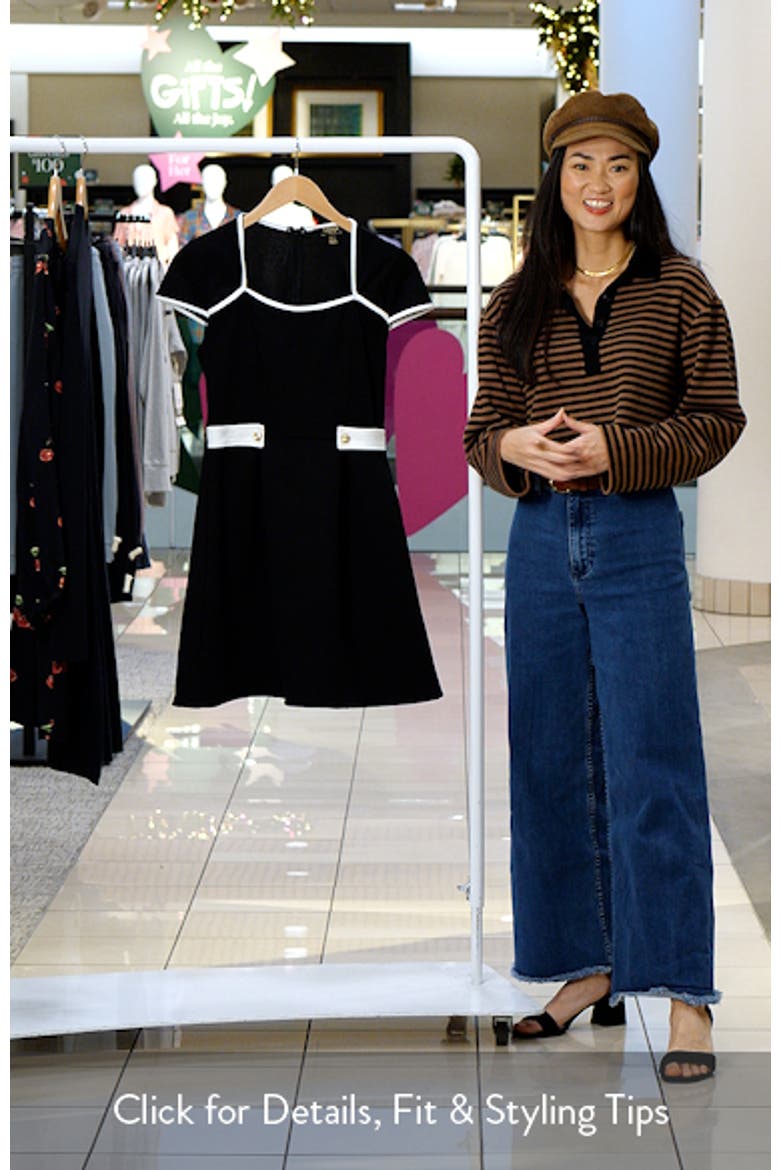 Contrast Trim Cap Sleeve Minidress video