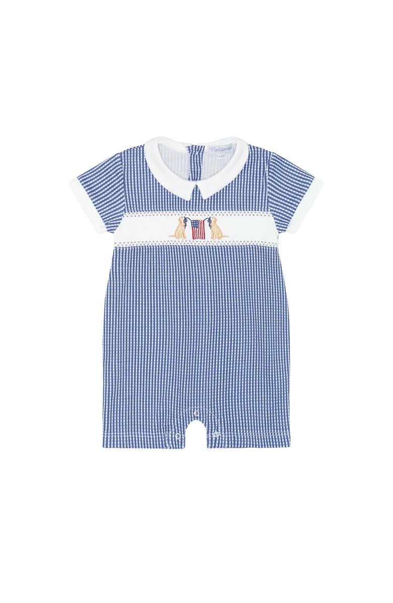 Nellapima American Pups Boys Romper - Baby, Main, color, Blue