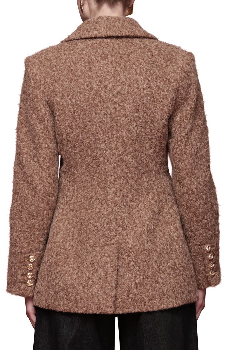 Avec Les Filles Bouclé Blazer, Alternate, color, Camel