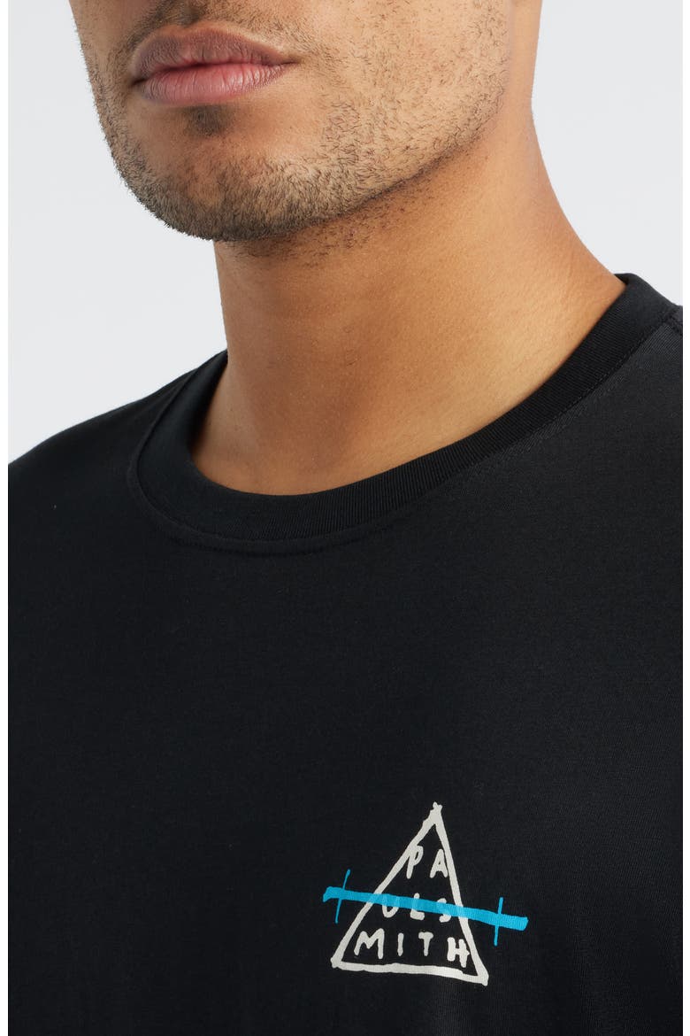 Regular Fit Triangle Organic Cotton Graphic T-Shirt, Alternate, color, BLACK