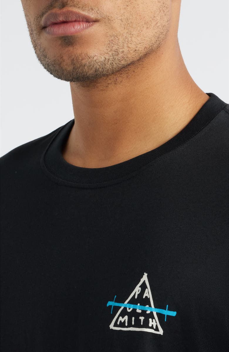 PS Paul Smith Regular Fit Triangle Organic Cotton Graphic T-Shirt, Alternate, color, Black