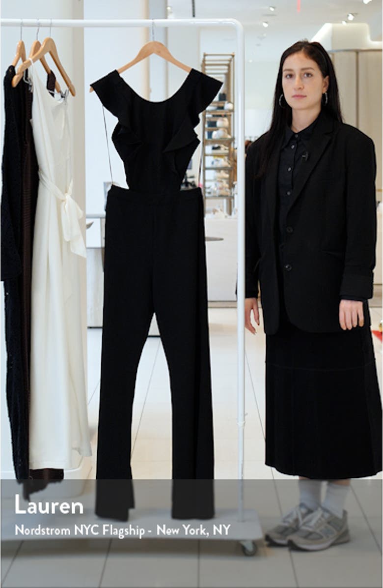 Yvonne Cutout Flare Leg Jumpsuit, sales video thumbnail