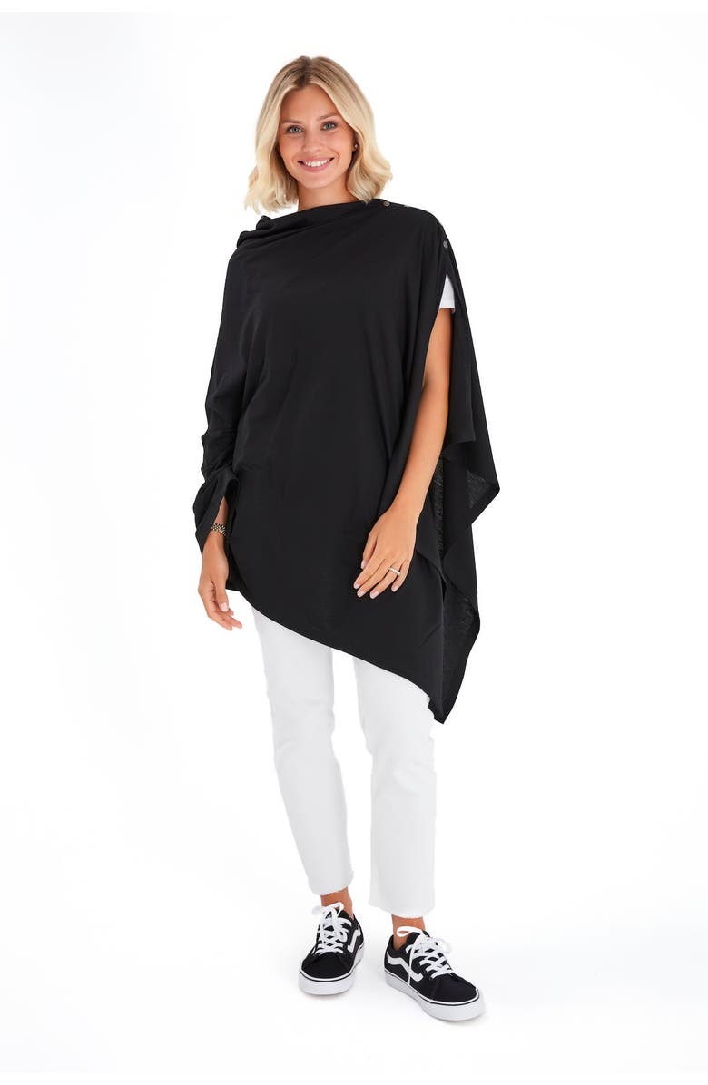 Accouchée Four in One Multipurpose Supreme Cotton Cape, Main, color, Black