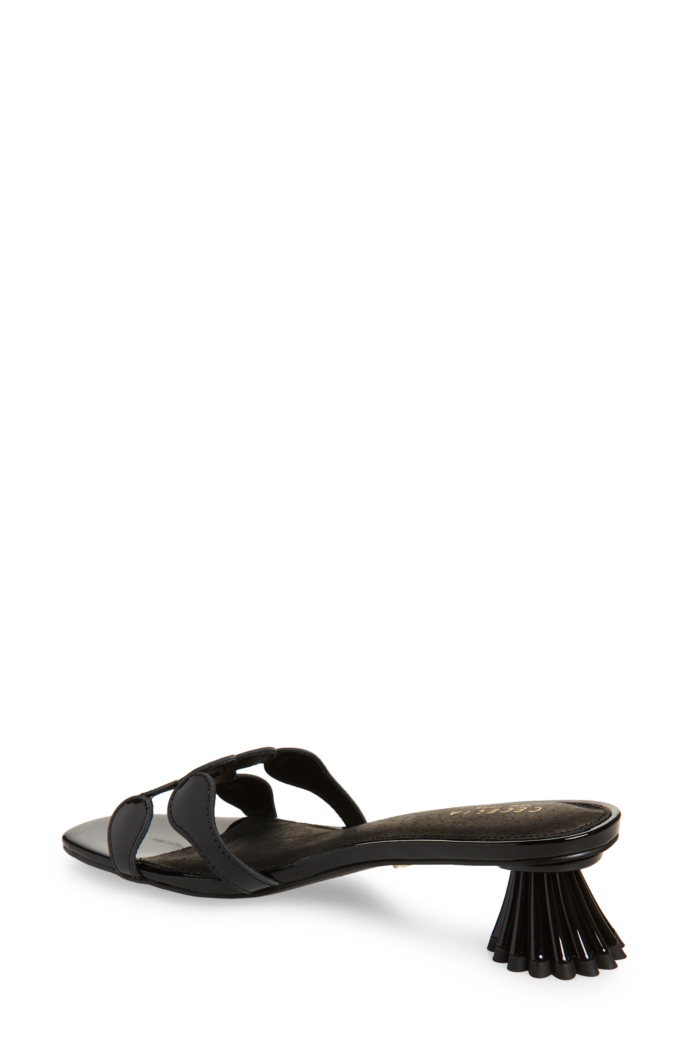 Cecelia New York Bunny Slide Sandal, Alternate, color, Black Patent