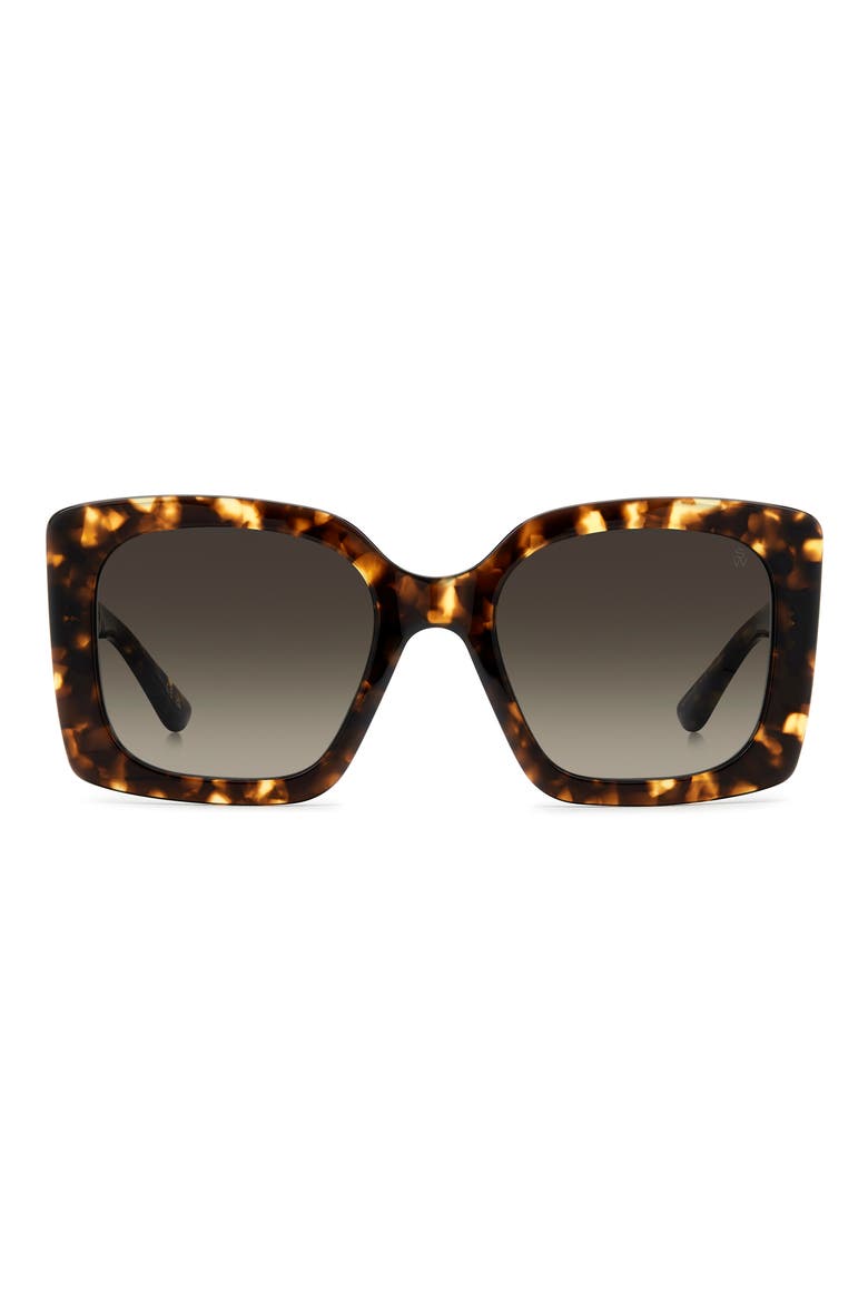53mm Gradient Square Sunglasses, Main, color, HAVANA