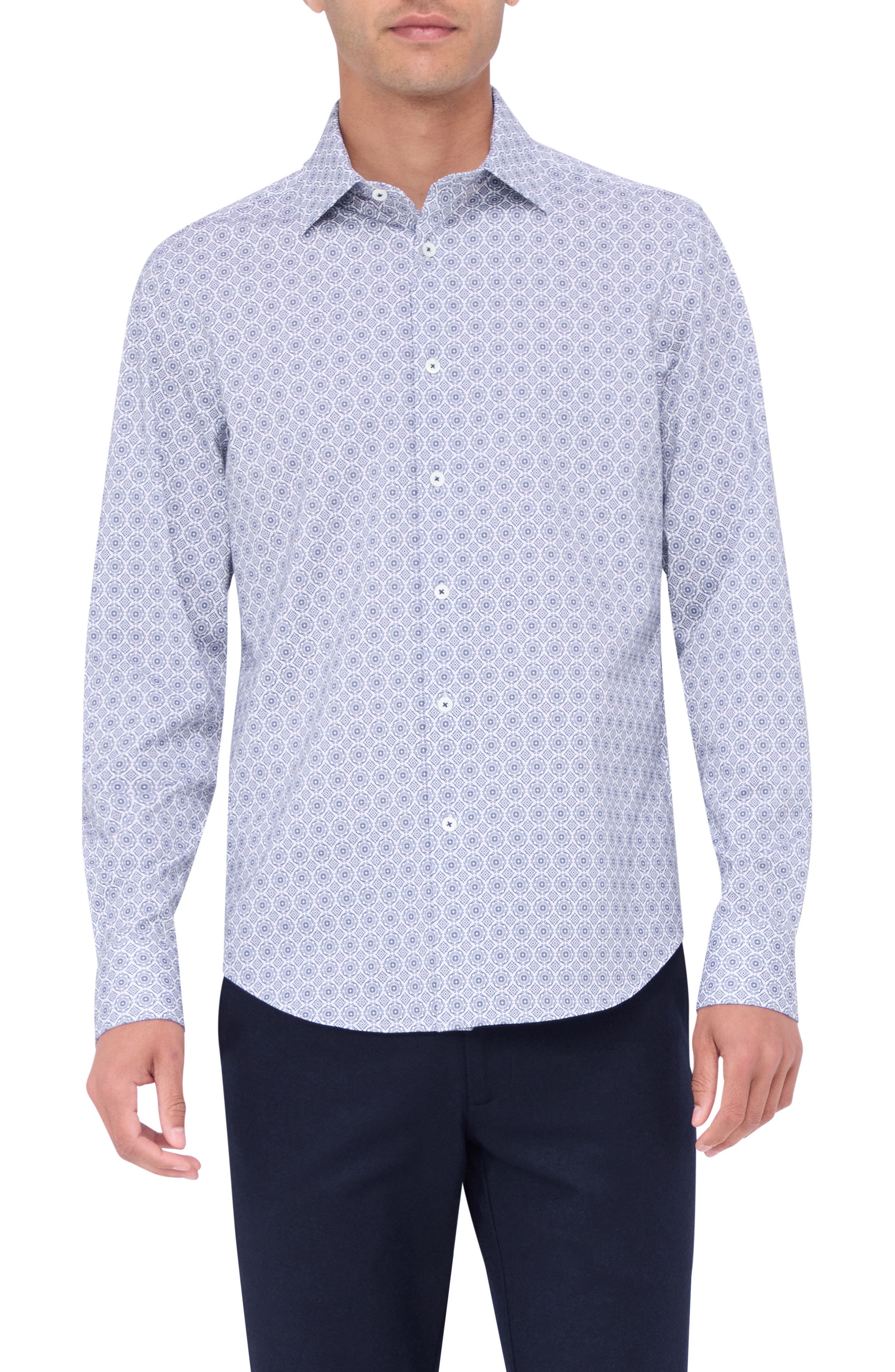 James OoohCotton Mandala Print Button-Up Shirt