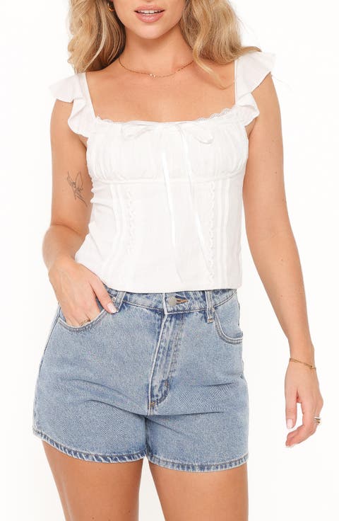Lany Lace Trim Top