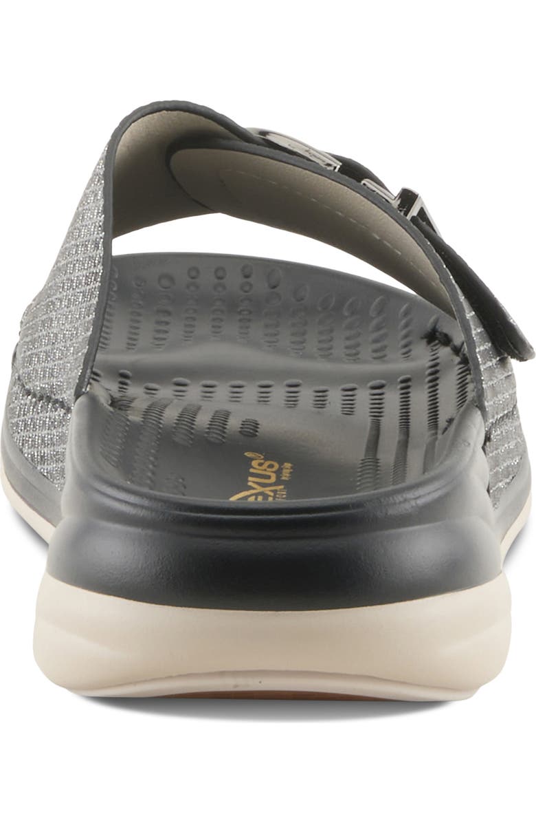Flexus by Spring Step Brewer Slide Sandal, Alternate, color, Black Metallic