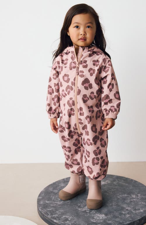 Next Kids' Animal Print Waterproof Puddle Suit In Pink