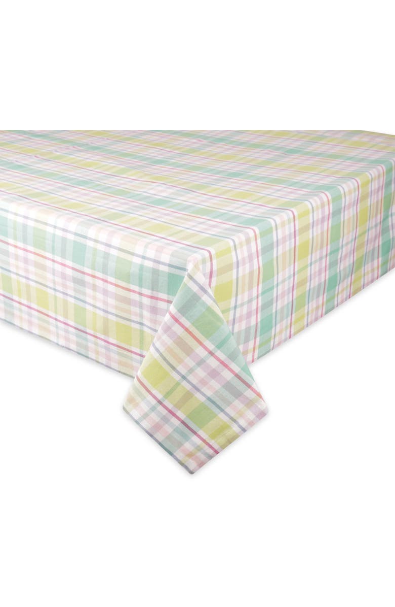 Design Imports Spring Plaid Tablecloth, Alternate, color, Multi