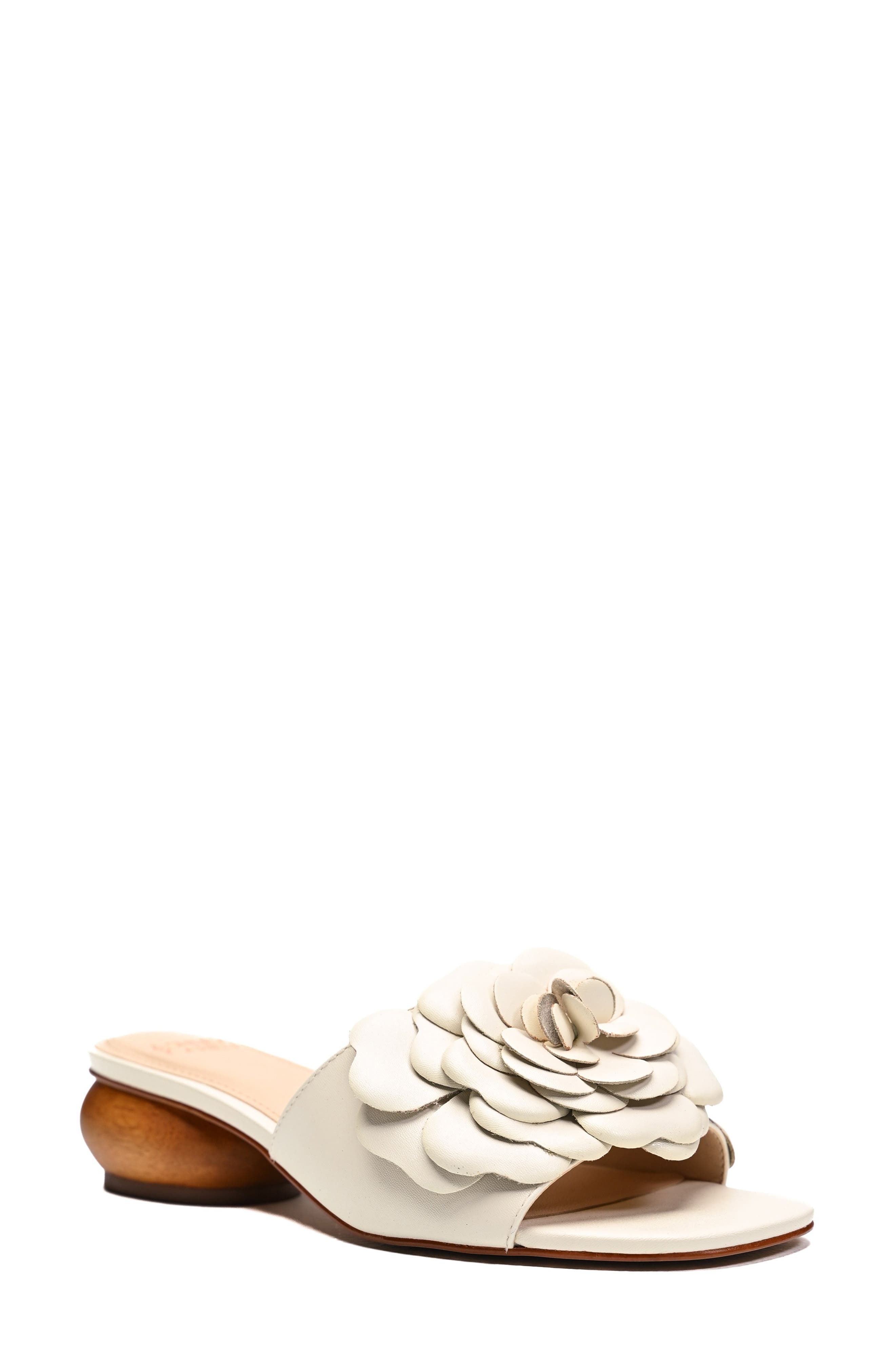 Rose Floral Slide Sandal, Main, color, BEIGE