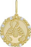 Lionheart 14K Gold Scorpio Diamond Bead Zodiac Medallion
