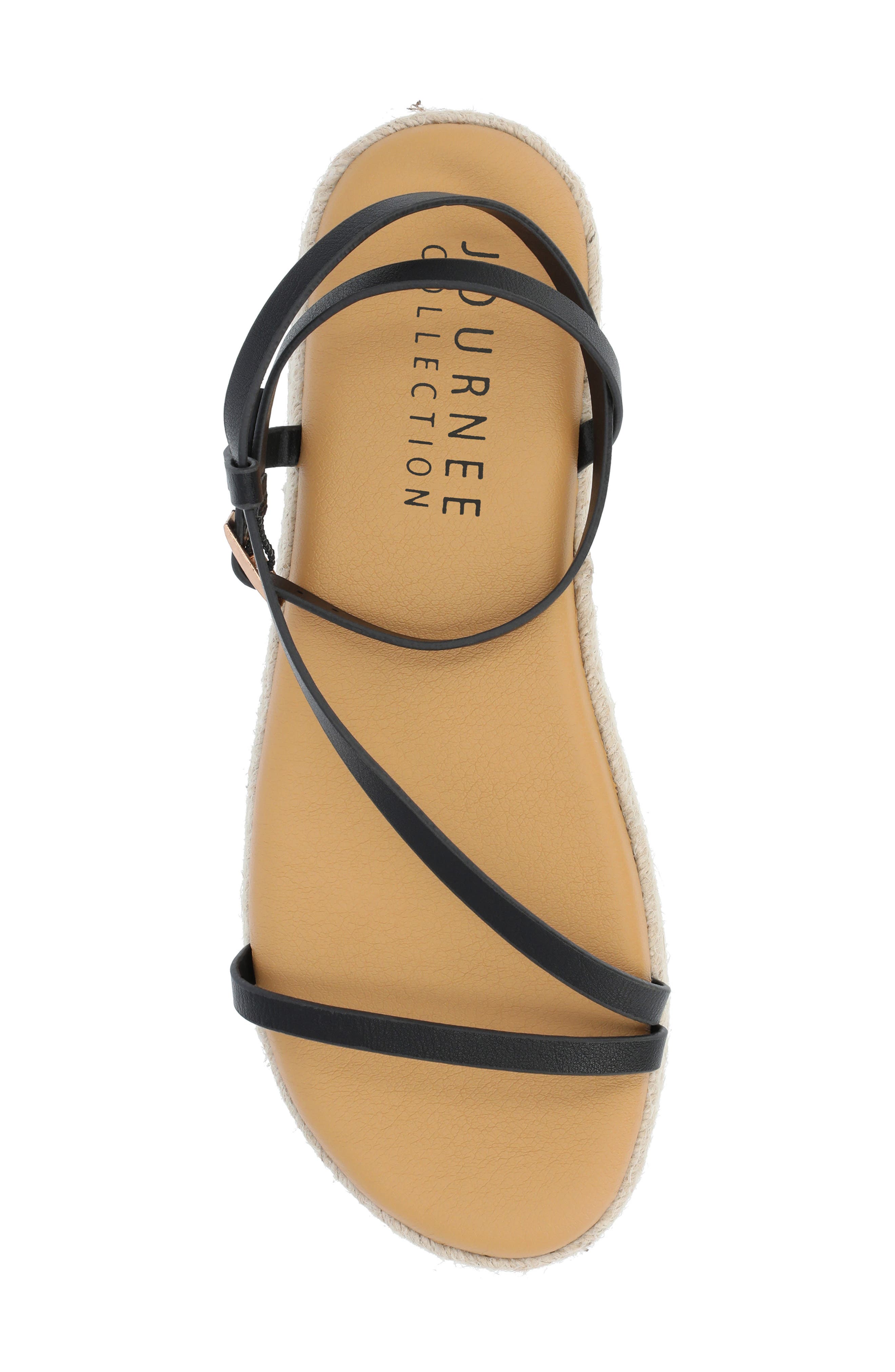 Journee Collection Odelia Espadrille Sandal, Alternate, color, Black
