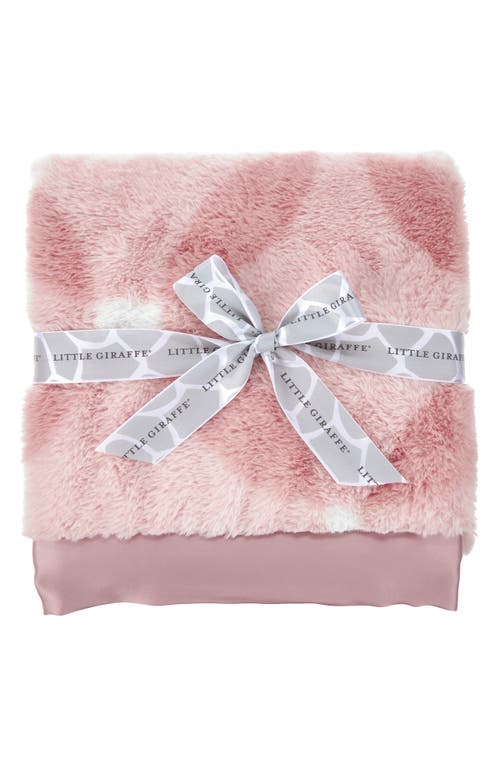 Little Giraffe Luxe Whirl Baby Blanket In Pink