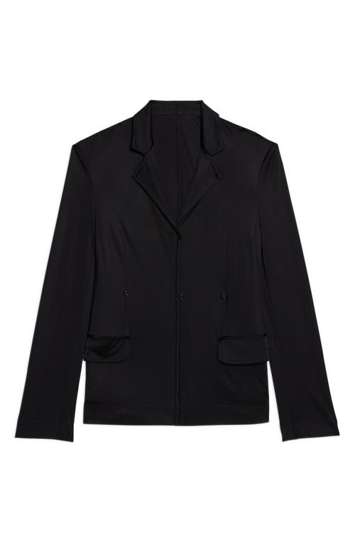 Helmut Lang Fluid Liquid Classic Blazer In Black