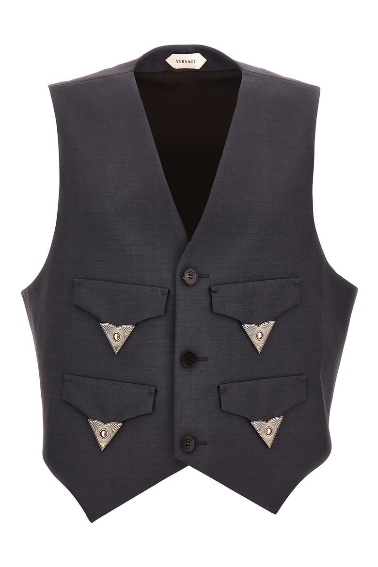 Lightweight Wool & Mohair Vest, Main, color, GREY