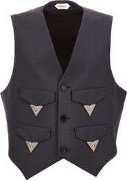 Versace Lightweight Wool & Mohair Vest