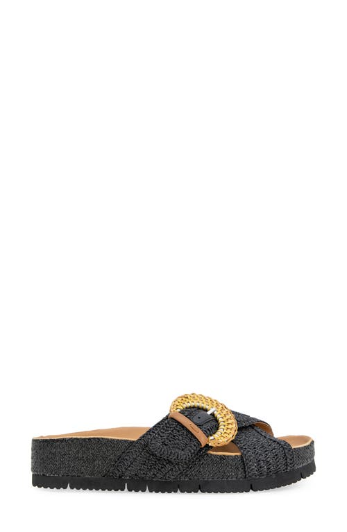 Shop Gentle Souls By Kenneth Cole Gentle Souls Louisa Buckle Sandal In Black Raffia