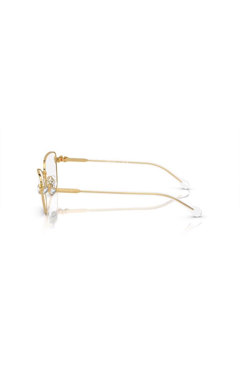 Swarovski 53mm Rectangle optical glasses, Alternate, color, Gold