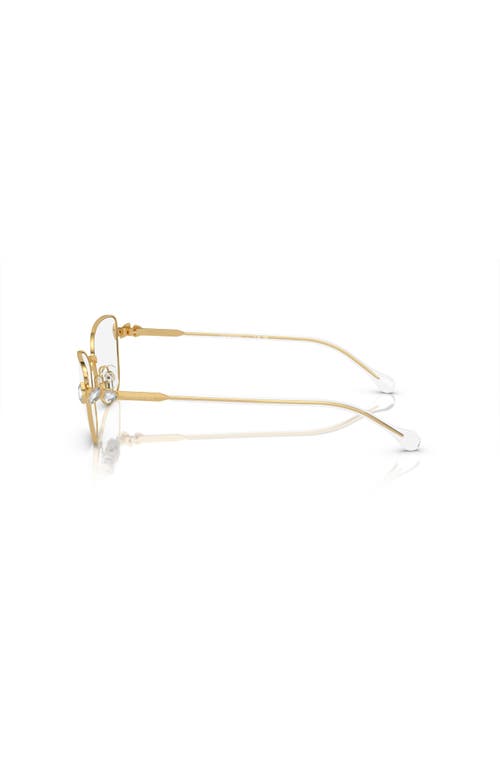 Swarovski 55mm Rectangle Optical Glasses In Gold